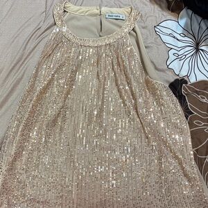 Grace Karin Gold Sequin Tunic Top